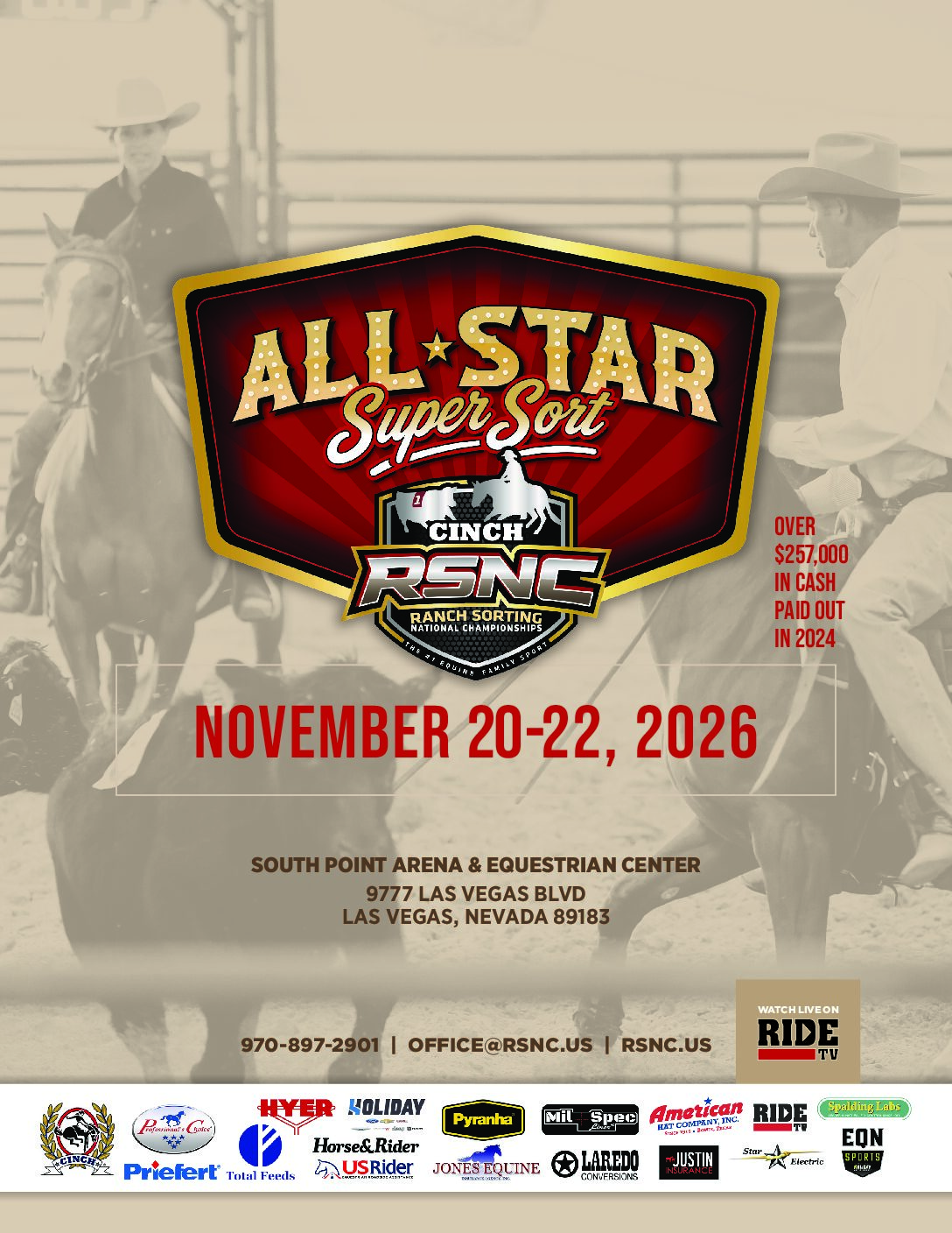 Las Vegas, NV – Cinch RSNC All Star Super Sort