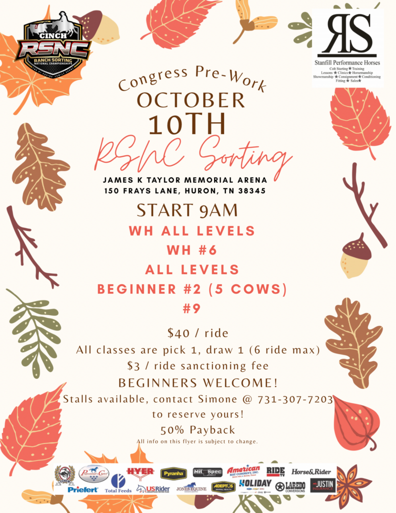 Huron, TN – Stanfill Performance Horses