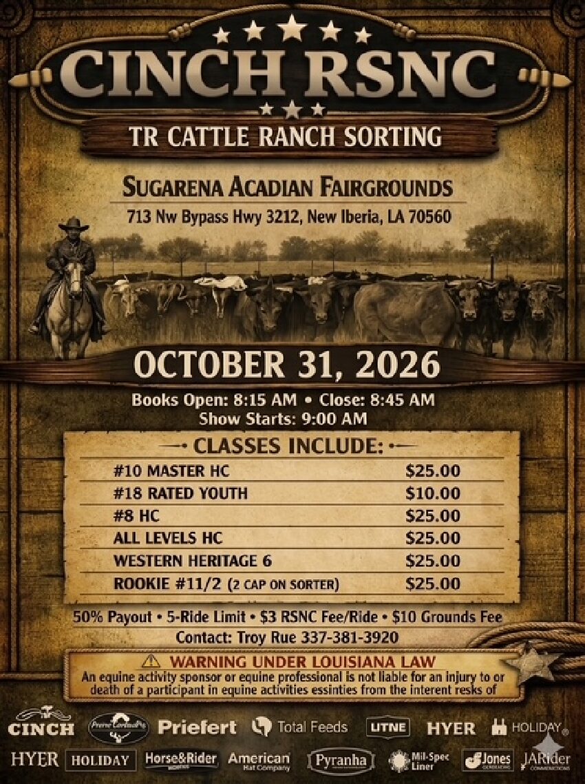 Flyer 1 of 1 — Sug Arena Acadian Fairgrounds - Troy Rue